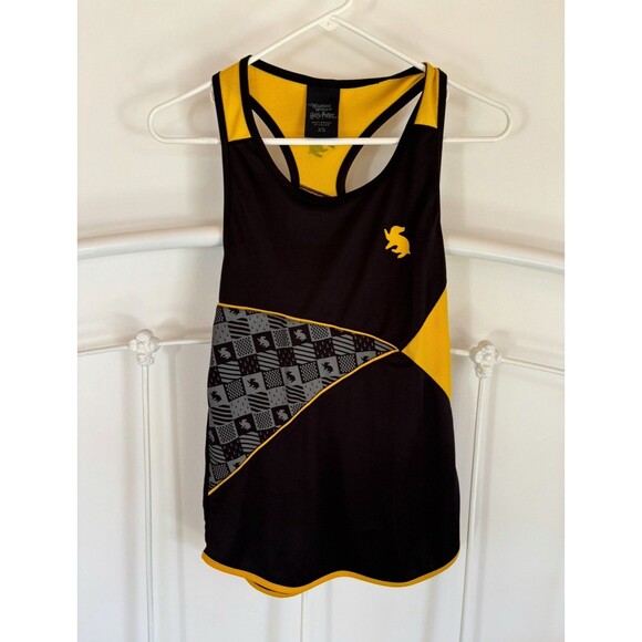 Women’s universal Studios Harry Potter Hufflepuff Tank top XS Running Black - Picture 1 of 6